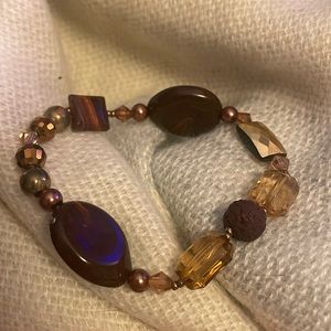 Beautiful brown beaded bracelet